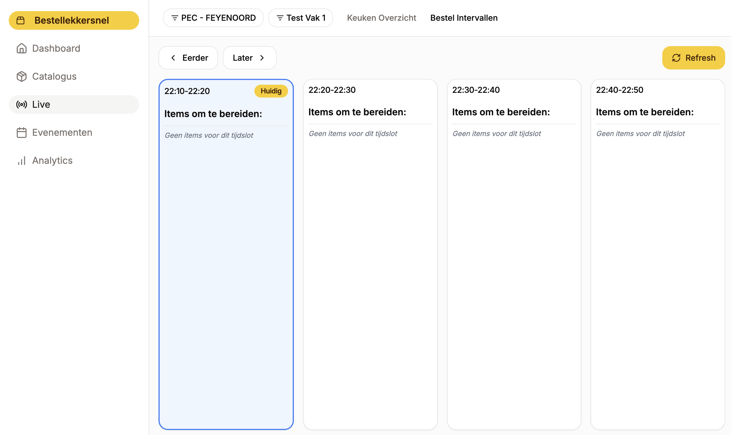 Bestel Lekker Snel Dashboard